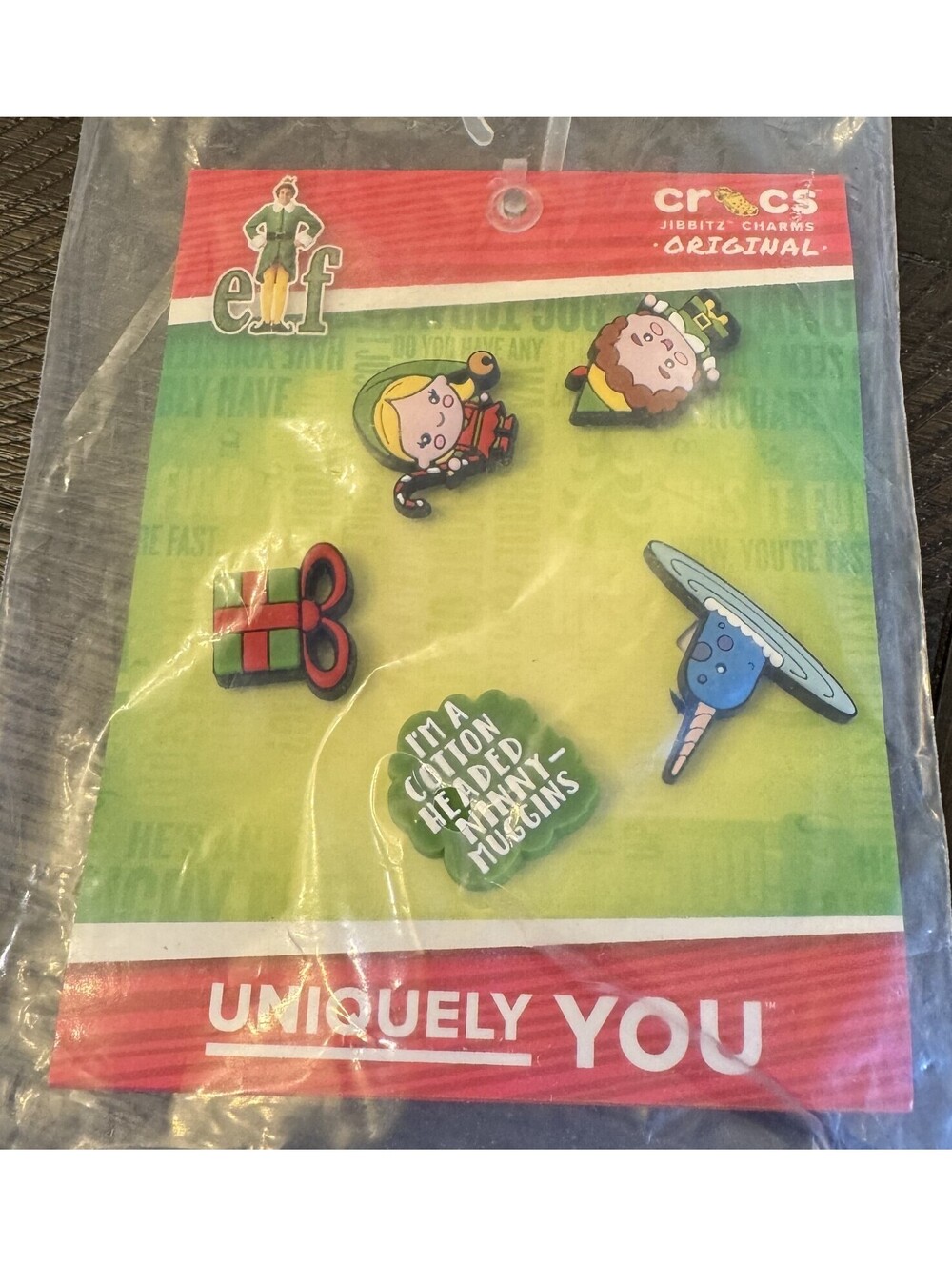 CROCS Uniquely You ELF Jibbitz Shoe Charms Christmas 5 Pack